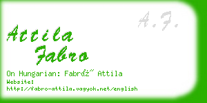 attila fabro business card